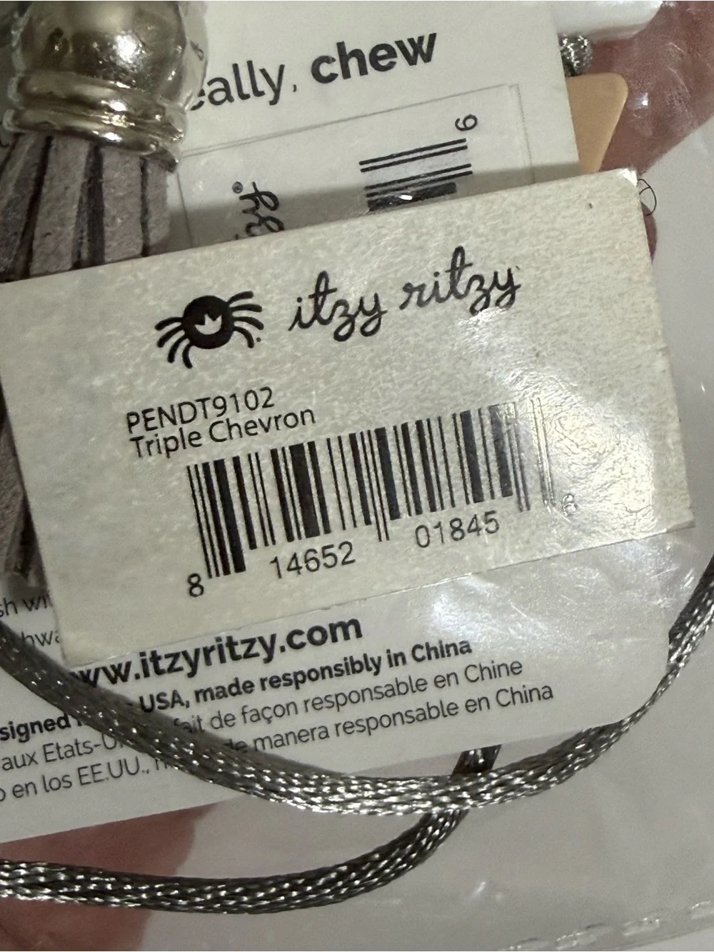Itzy Ritzy Chevron Teething Necklace
